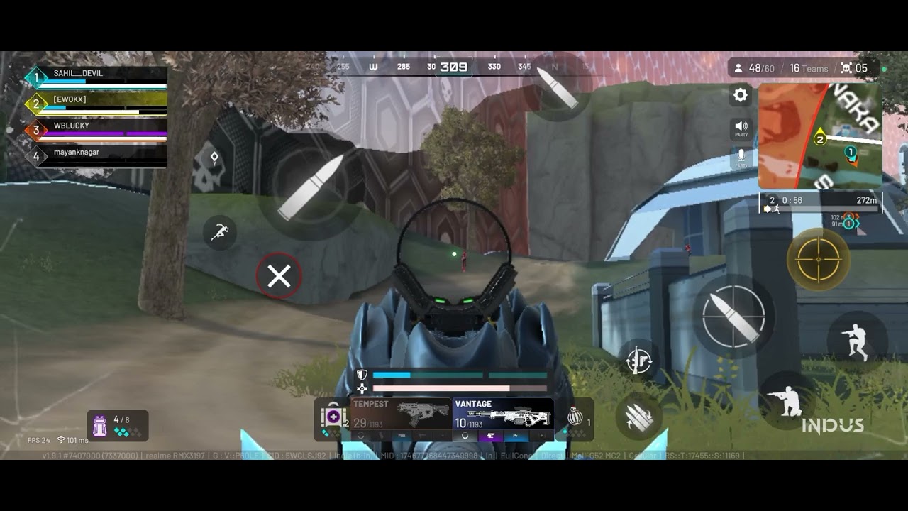 Tempest Gun crazy Gameplay in indus battle royale | 