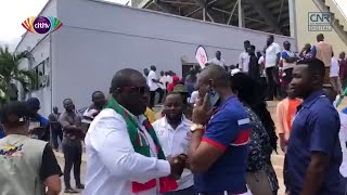 NDC MP, Sam George arrives at Accra Sports Stadium for NPP Delegates Conference