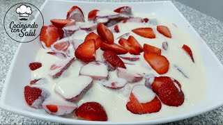 FRESAS CON CREMA🍓🍓 las más cremosas