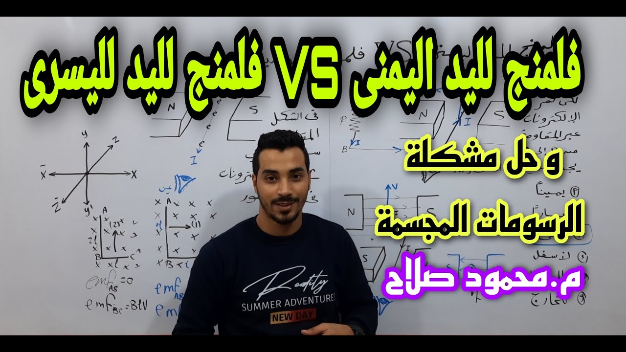 أعرف ازاي هستخدم فلمنج لليد اليمنى واللا اليد اليسرى في السؤال؟ و حل عقدة الرسومات المجسمة