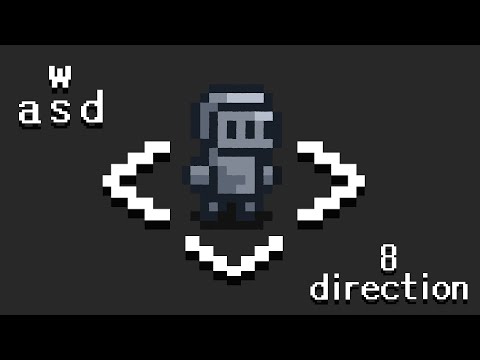 Godot, Как сделать передвижение, управление персонажем 8-direction / Вид сверху / Top-down / RPG