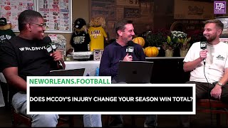 Does Erik McCoy’s injury change your season win total