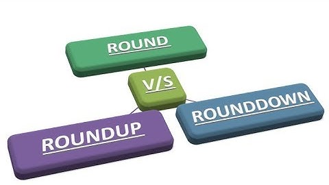 ROUND v/s ROUNDUP v/s ROUNDDOWN