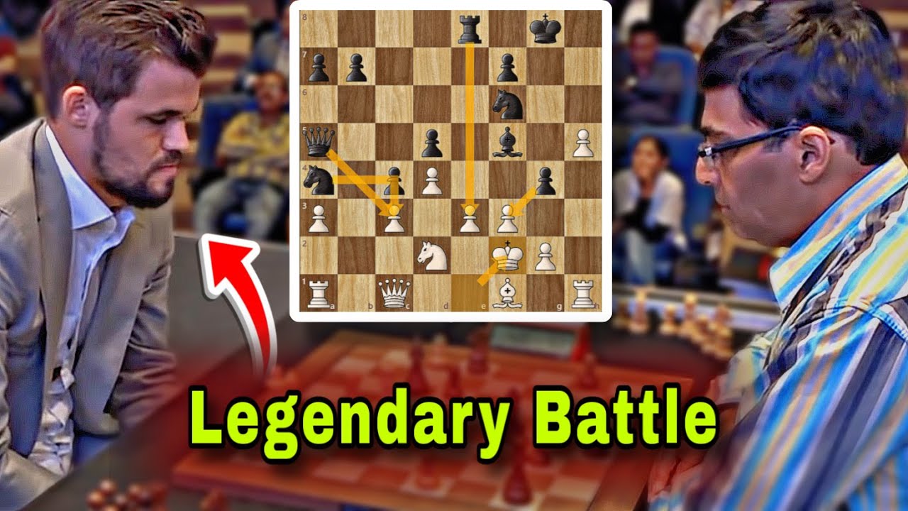 Carlsen Too Strong for Anand!🔥 Legendary Chess Battle!