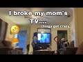 I Broke My Mom's TV PRANK *things get crazy*