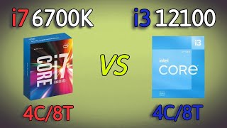 i3 12100 vs i7 6700K - benchmark and test in 5 games