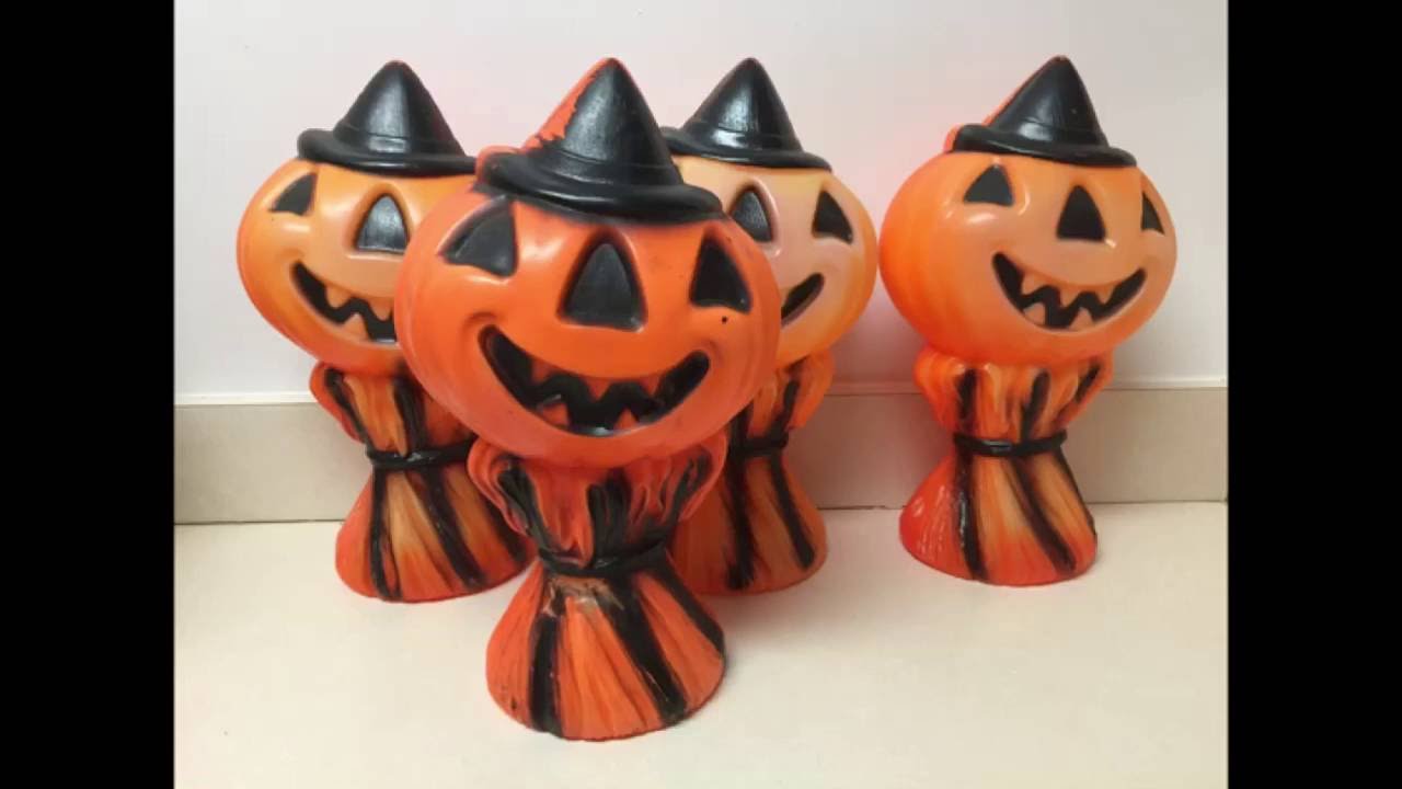 Vintage Halloween Blow Mold Decorations /Candy Pails - YouTube Oldest ...
