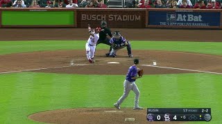COL@STL: Rusin strikes out Wong swinging in the 6th
