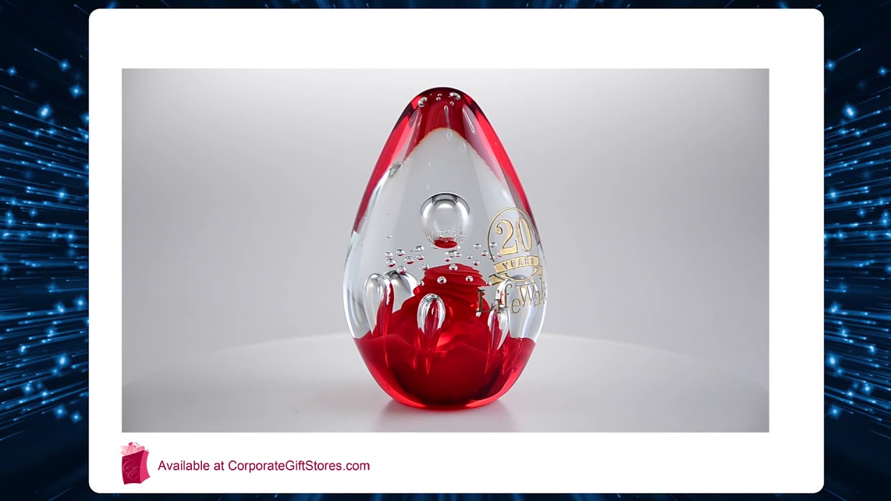 The Dante Art Glass Award Trophy