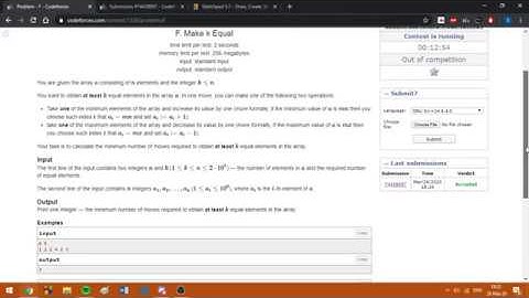 Codeforces Round #629 (Div. 3) - F - Make K Equal