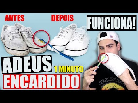 Vídeo: Como Limpar Tênis Brancos