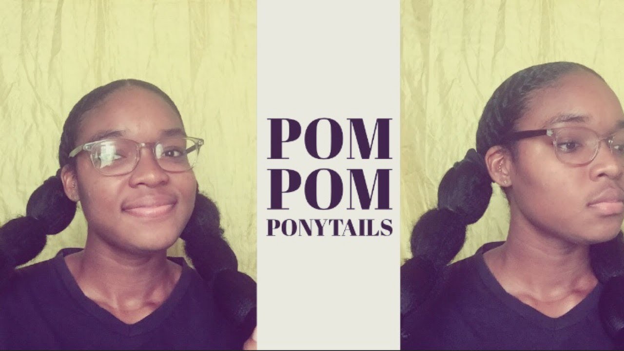 POM POM PONYTAILS (EXTENSIONS) YouTube