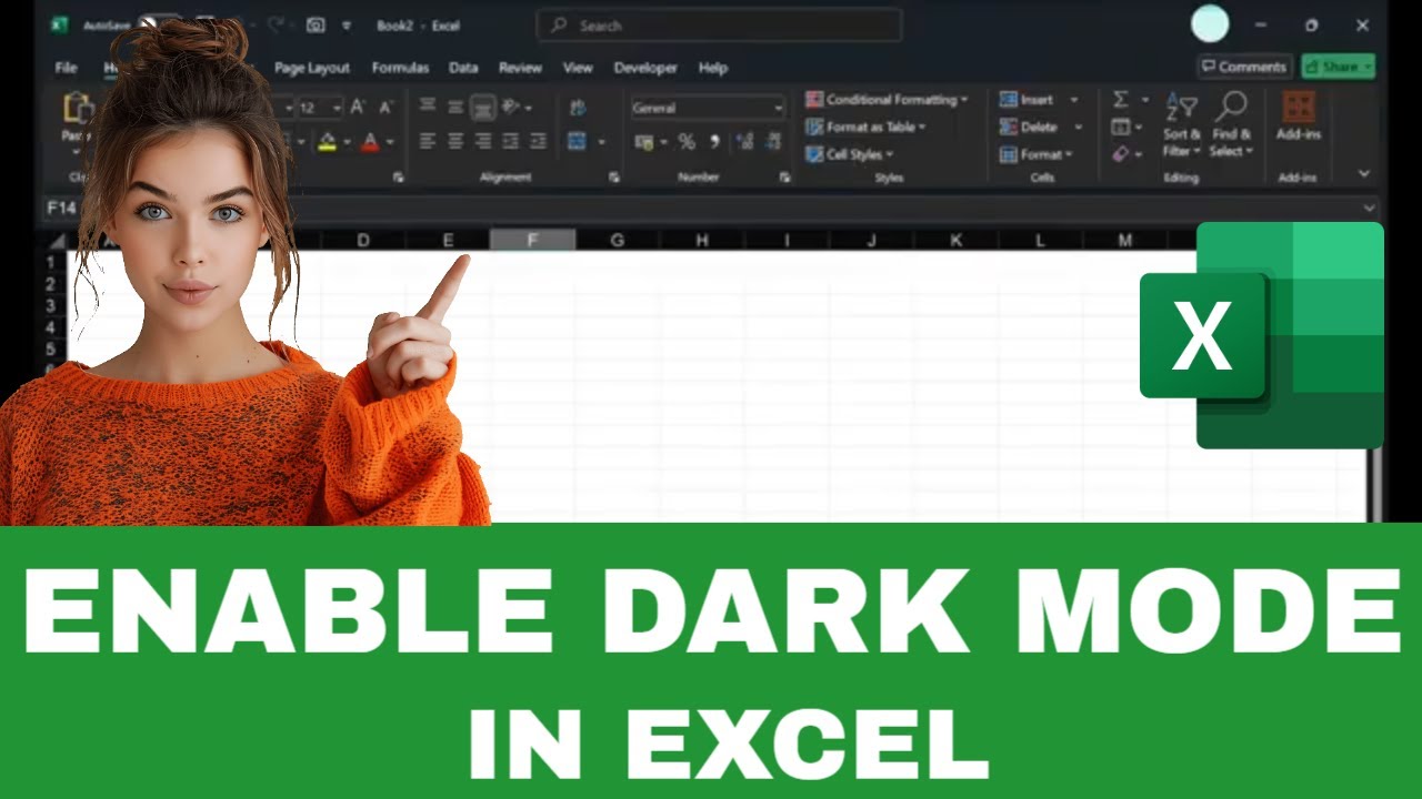 How to Turn on DARK MODE in EXCEL (on Windows) - YouTube