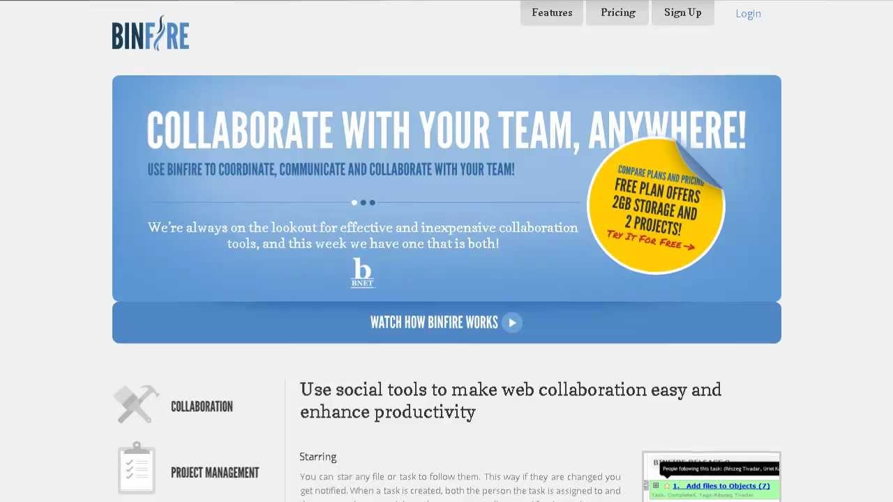 Binfire's New UI For Collaboration - YouTube
