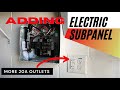 How to Install Electric Subpanel in Garage | Adding 240V & 20A Outlets