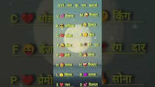 Cuteness Your Name First Letter Choice