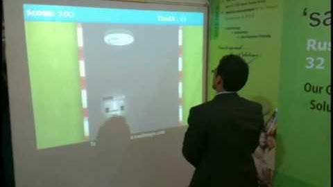 Interactive wall projection system installation by TouchMagix at AutoExpo India 2010