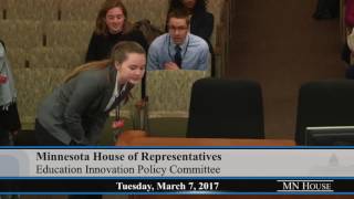 Minnesota House High School Page Program recognition  3/7/17