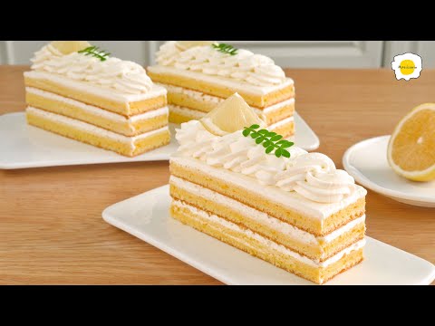 Lemon Yogurt Chiffon Cake Recipe  Recette gteau en mousseline de soie au citron au yaourt