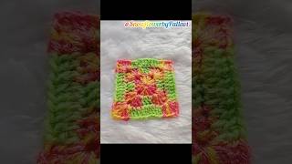 🧶 Day 6/30 Granny Square Magic ✨ Tiny stitches, big cozy dreams 💖 #crochet #grannysquare #shorts