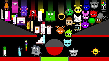 Sprunki vs NUMBERBLOCKS Marble Race In Algodoo — Who Will Win?