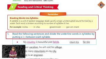 Gohar English 8|Unit 1|Lec 4|Oral Communication Skills|Reading and Critical Thinking Skills