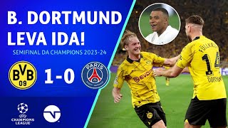 BORUSSIA BATE PSG EM JOGO COM CAMINHÃO DE GOLS PERDIDOS! BORUSSIA DORTMUND 1 X 0 PSG | CHAMPIONS