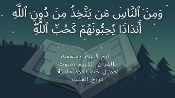 ومن الناس من يتخذ من دون الله أندادًا يحبونهم كحب الله ( القارئ مصطفى أبو حذيفة)