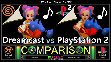 Space Channel 5 (Dreamcast vs PlayStation 2) Side by Side Comparison - Dual Longplay