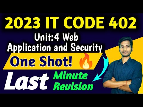 Last Minute Revision || Web application and security Class 10 | IT CODE 402 | CBSE Board