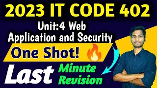 Last Minute Revision || Web application and security Class 10 | IT CODE 402 | CBSE Board Exam screenshot 3