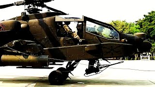 AH-64D Apache Longbow Attack Helicopter Receives Routine Maintenance Between Missions