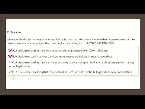 NYS Notary Public iPREP Mock Test #5 Q33
