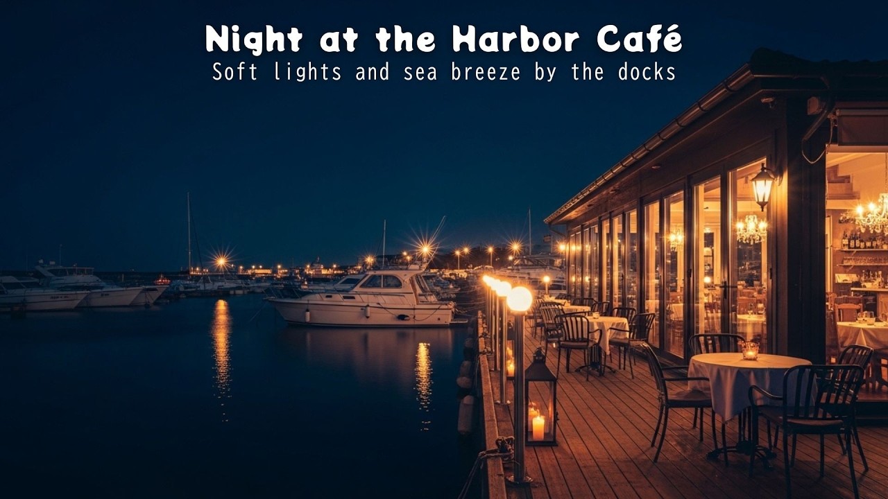 Harbor Lights Night Jazz ⚓ | Cozy Café Ambience & Smooth Evening Vibes