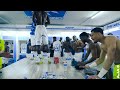 La joie dans les vestiaires après le succès face à Angers (3-1)
