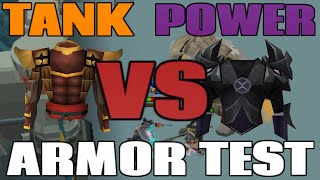 Tank Armor Vs Power Armor Dps And Defence Test Runescape 2014
