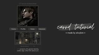 dark & interactive carrd tutorial — © wonyologist