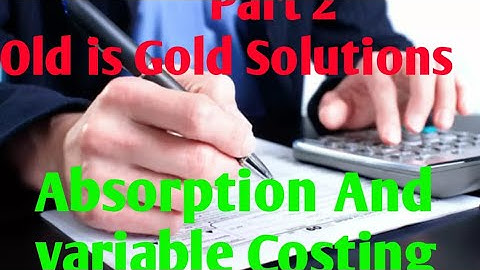 Income statement under Absorption costing. ||BBA/BBS/BIM/BBM||