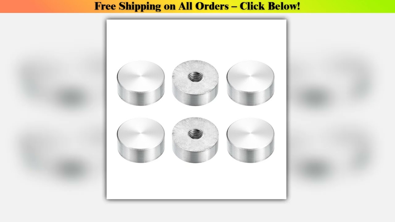 468pcs 20mm Diameter Aluminum Disc Hardware M6 M8 Thread Round Glass Table Circle Disc Top Adapter