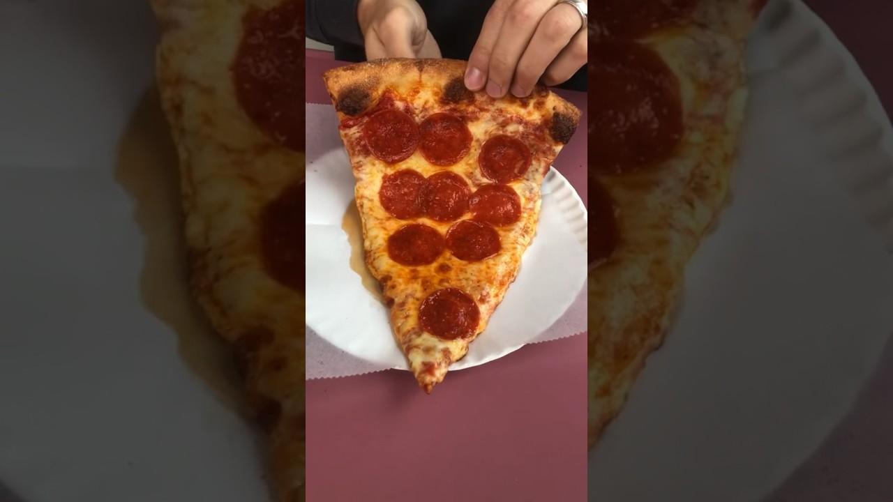 The NYC-STYLE PEPPERONI SLICE from Rosa’s Pizza in Queens is just perfect. 🍕👌 #DEVOURPOWER #NYC