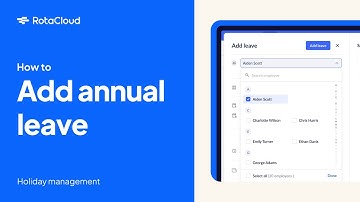 How to add Leave in RotaCloud (Holidays, Sick Days & More)