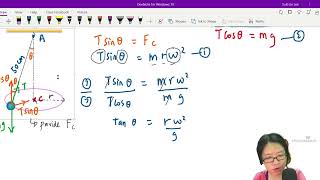 12.2c Example 1: Conical Pendulum | A2 Circular Motion | Cambridge A Level 9702 Physics
