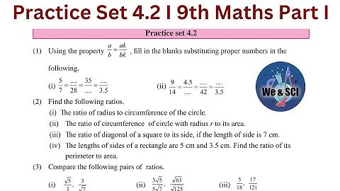 Practice Set 4.2 | L.4 Ratio and Proportion | 9th Math I Std 9 Algebra