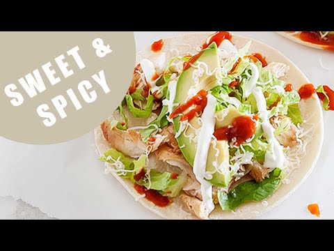 Sweet and Spicy Sriracha Chicken Tacos I Week 28 TacoTuesday Cookbook