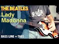 The beatles  lady madonna  bass line play along tabs