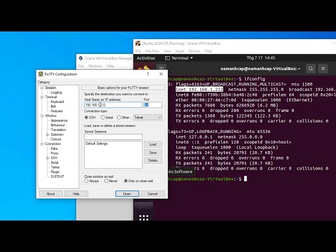 How to connect with Putty to Oracle VM VirtualBox Linux