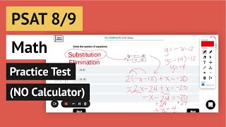 PSAT 8/9 Math Practice Test | No Calculator |