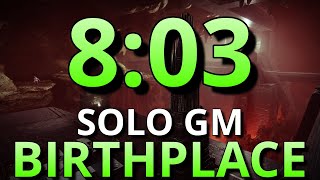 SOLO Birthplace of The Vile Grandmaster in 8 Mins! (8:03 Plat)