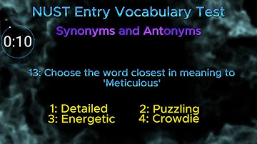 NUST Entry Test English Past Papers MCQs || NUST NET Islamabad English MCQs || PART 5 ||