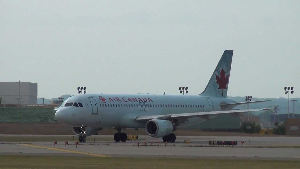 Air Canada A320-211 Takeoff Minneapolis Int'l Airport [C-FKCK] HD
